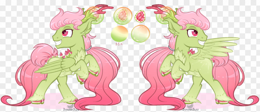 Horse Cartoon Pink M PNG