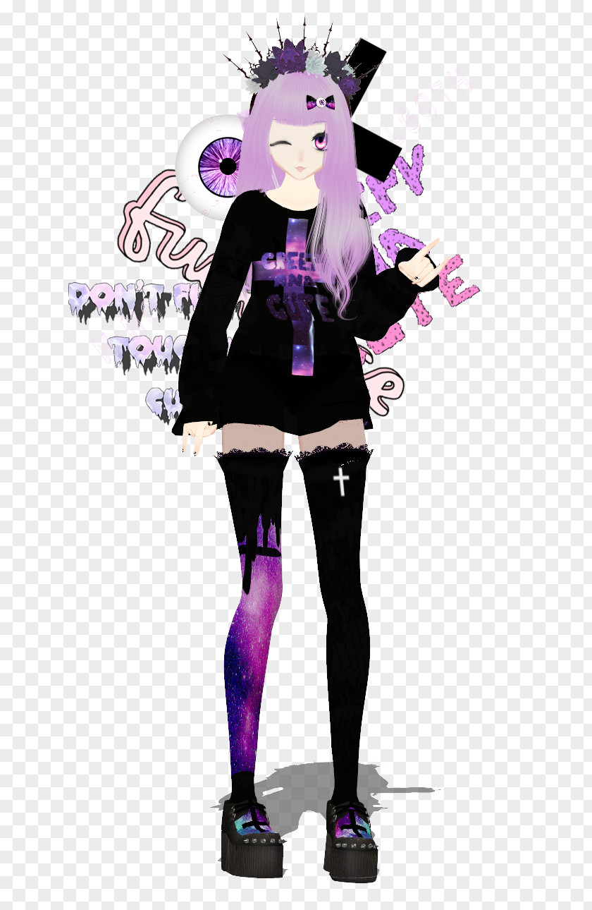 Pastel Goth Vocaloid MikuMikuDance Drawing Hatsune Miku Subculture PNG