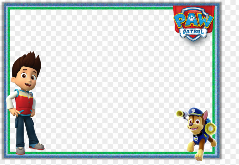 Paw Patrol Dog Picture Frames Birthday Convite Party PNG