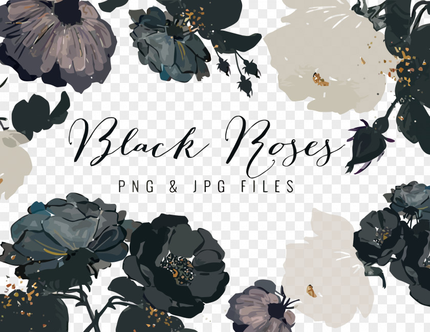 Vector Black And White Flowers Flower Clip Art PNG