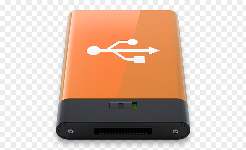 Orange USB W Electronic Device Gadget Multimedia Electronics Accessory PNG