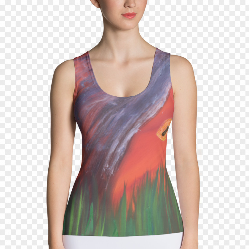 T-shirt Sleeveless Shirt Top Clothing Woman PNG