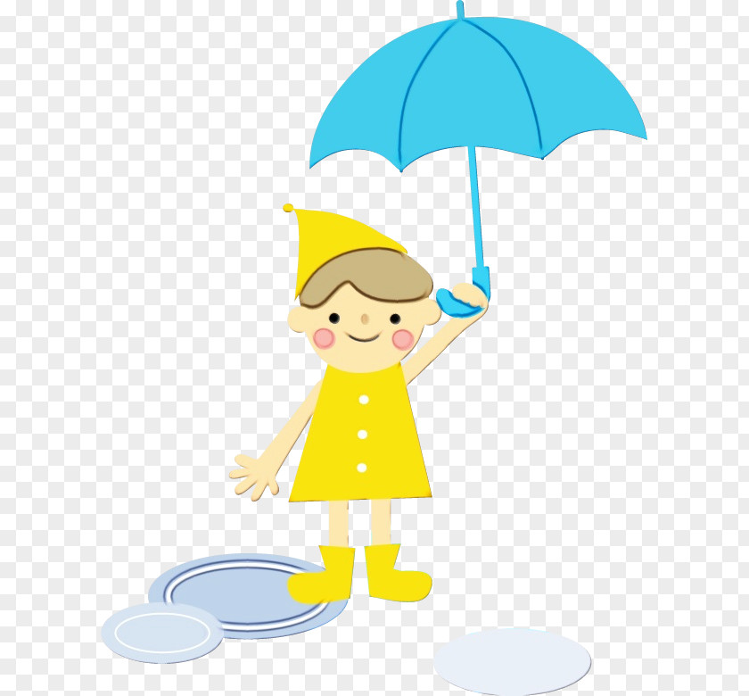 Umbrella Character Yellow Line Area PNG