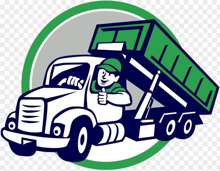 Driver Roll-off Garbage Truck PNG