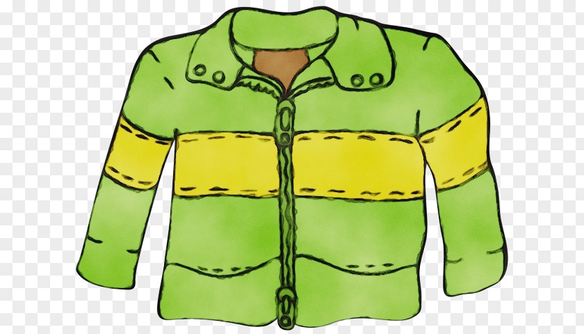 Tshirt Top Green Clothing Outerwear Jacket Yellow PNG