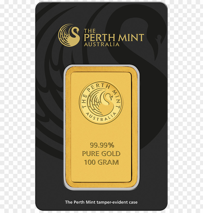 Gold Perth Mint Bar Bullion Kinebar PNG