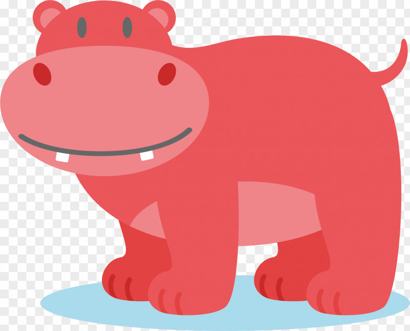 Pink Hippo Vector Hippopotamus Clip Art PNG