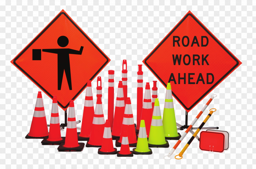 Road Traffic Sign Roadworks Cone PNG
