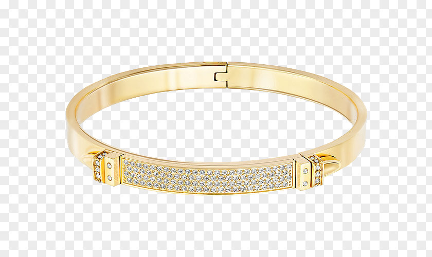 Swarovski Jewelry Gold Diamond Bracelet Earring AG Bangle Jewellery PNG