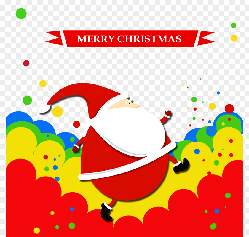 Happy Santa Claus Christmas Illustration PNG