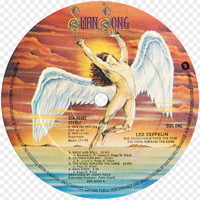Record Label Led Zeppelin Swan Song Records Bad Company In Through The Out Door Coda PNG