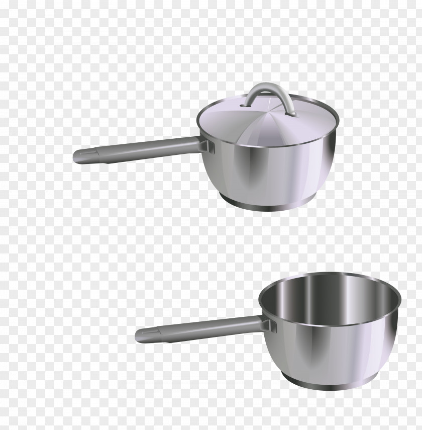 Vector Silver Side Put The Kitchen Pot Two Euclidean Cratiu021bu0103 PNG