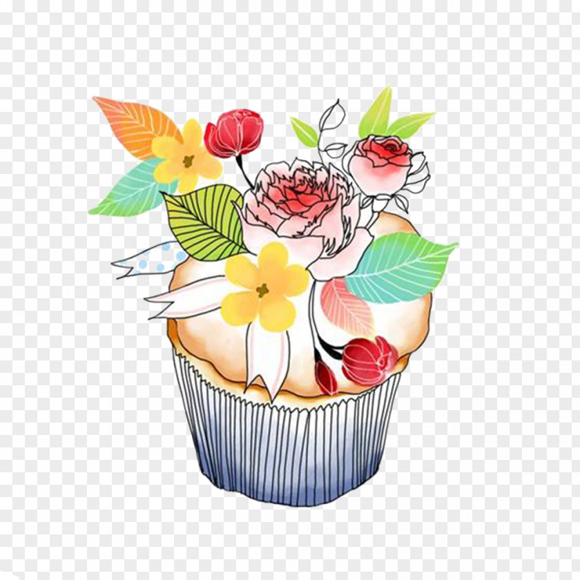Flower Basket Illustration Image Painting Art PNG