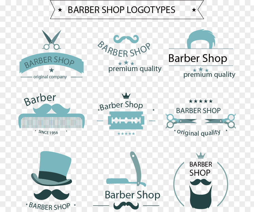 Hairdressing Vector Material Comb Logo Cosmetology Barber PNG