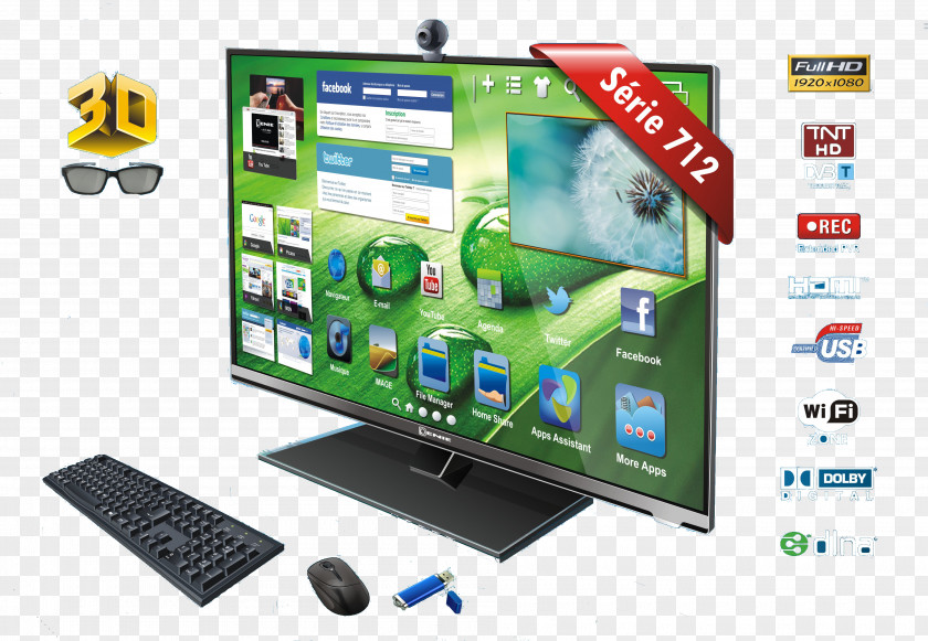 Led Tv Smart TV 3D Television Download Video PNG