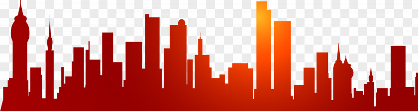 Red City Building Cities: Skylines Silhouette Euclidean Vector PNG
