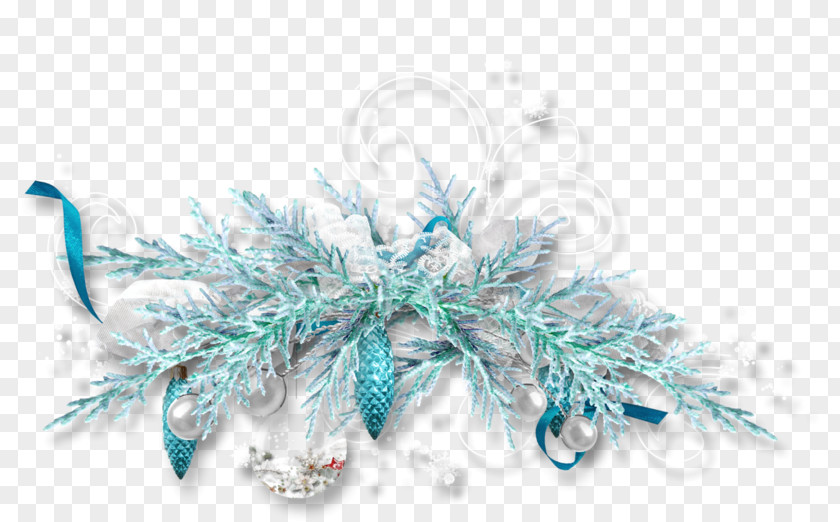 Silver Pine Christmas Tree Blue PNG