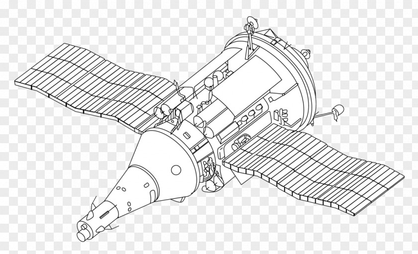Sketch VA Spacecraft TKS Polyus Almaz PNG