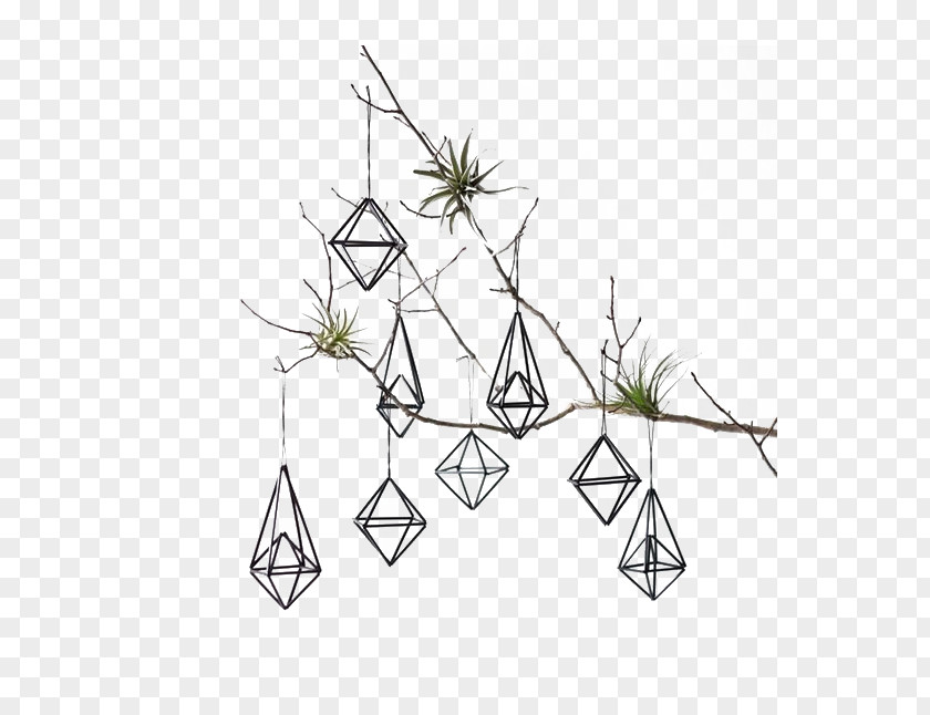 Trees Diamond Ornaments Geometry Shape Himmeli Christmas Ornament PNG