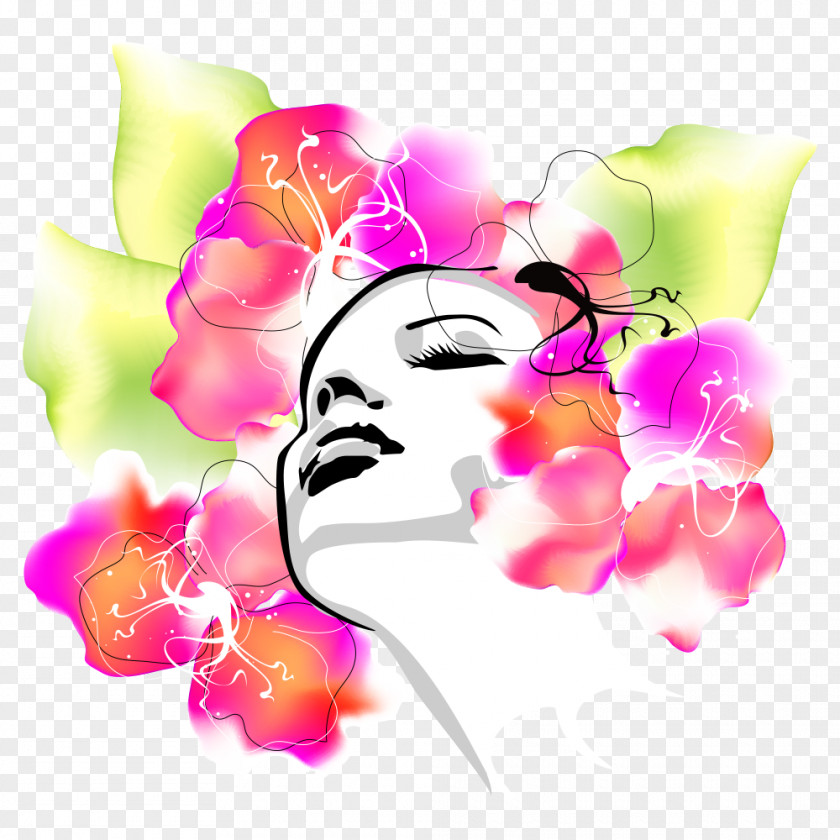 Watercolor Flowers Woman Serpukhov Esther Grup PNG