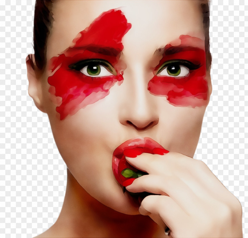 Cheek Closeup Face Lip Red Nose Skin PNG