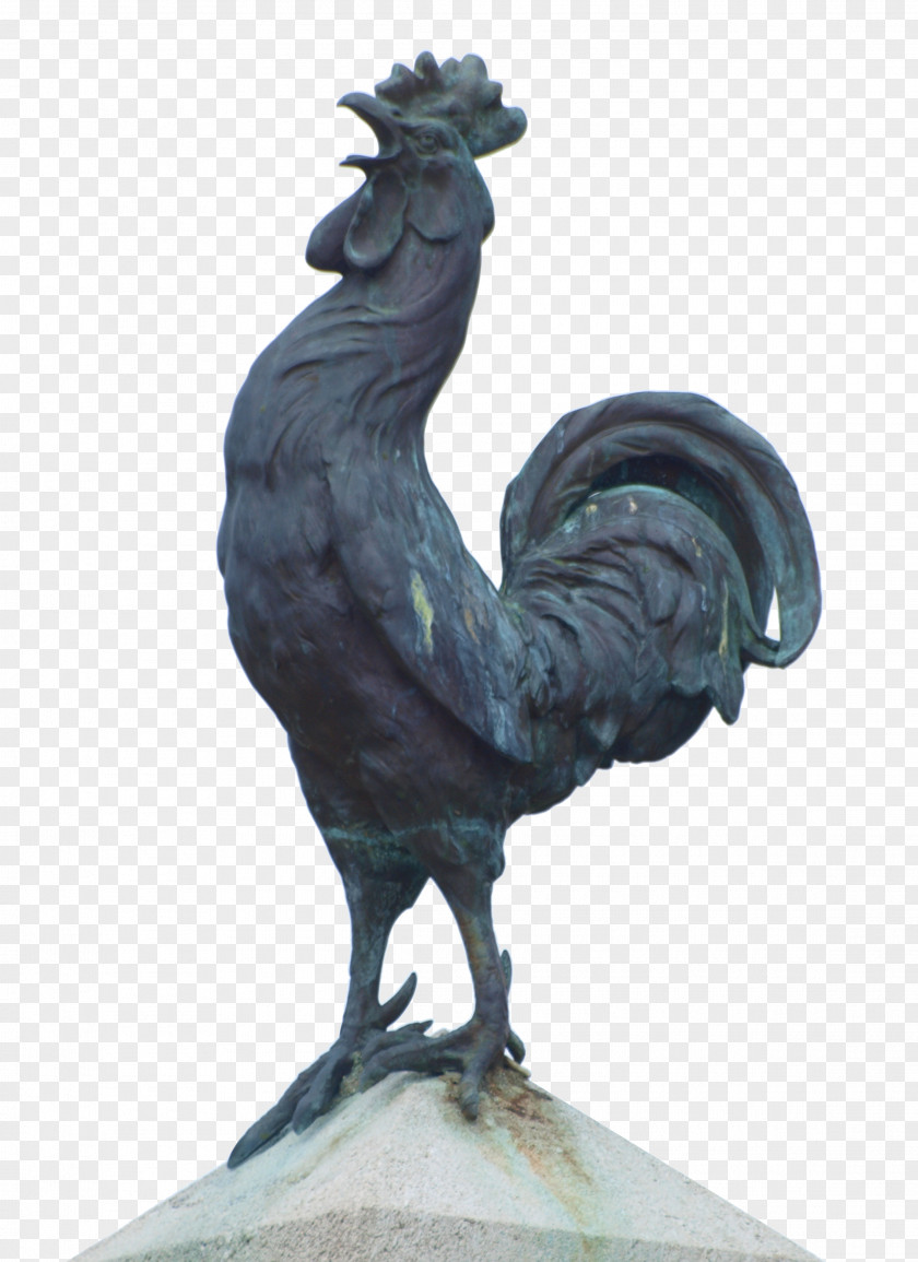 Monument Rooster Bronze Sculpture Beak PNG