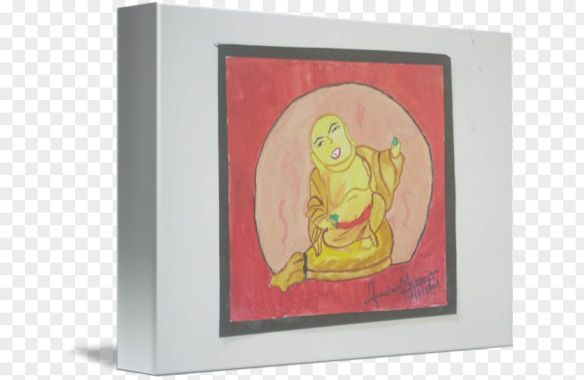 Laughing Buddha Modern Art Acrylic Paint Drawing Watercolor Painting PNG