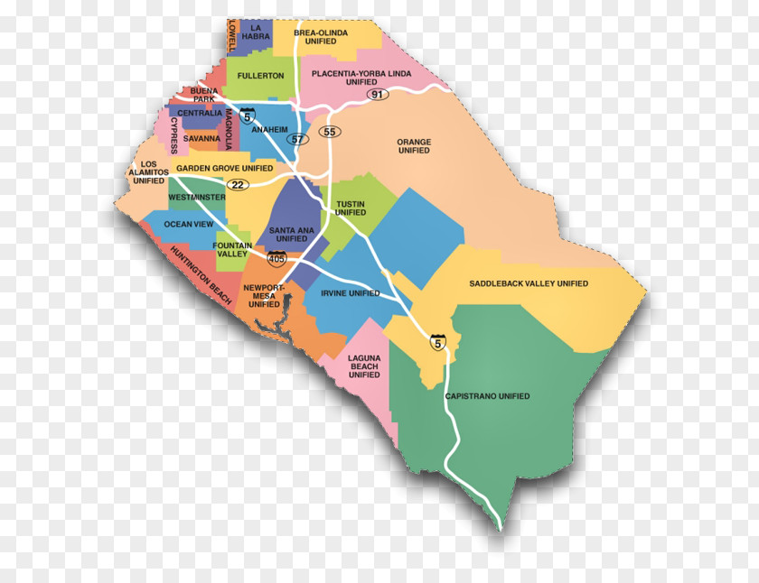 Orange Irvine School District Map PNG