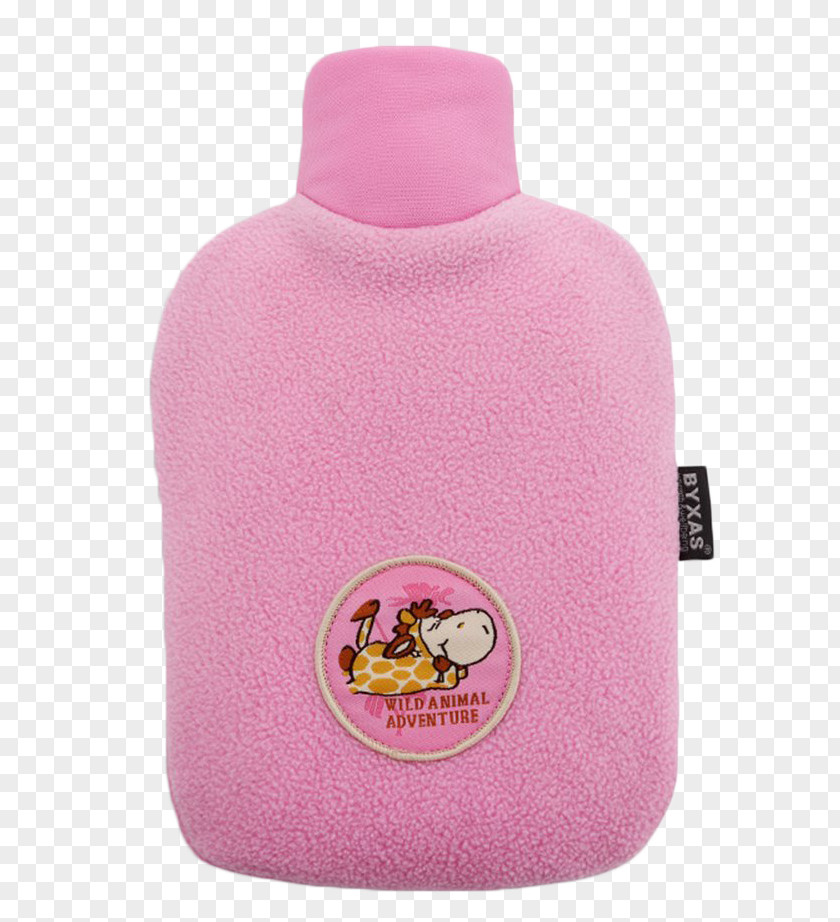 Pink Hot Water Bottle Gratis Bag PNG