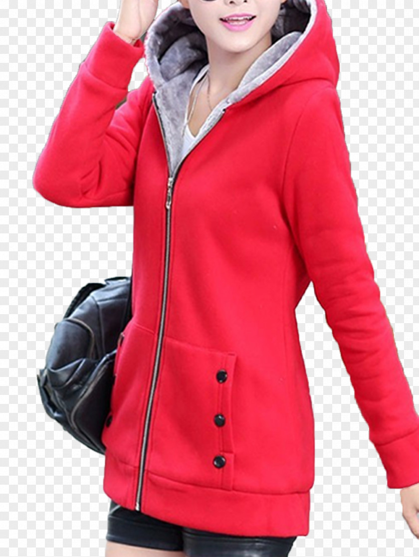 Plus Thick Velvet Hoodie Jacket Coat Clothing Outerwear PNG