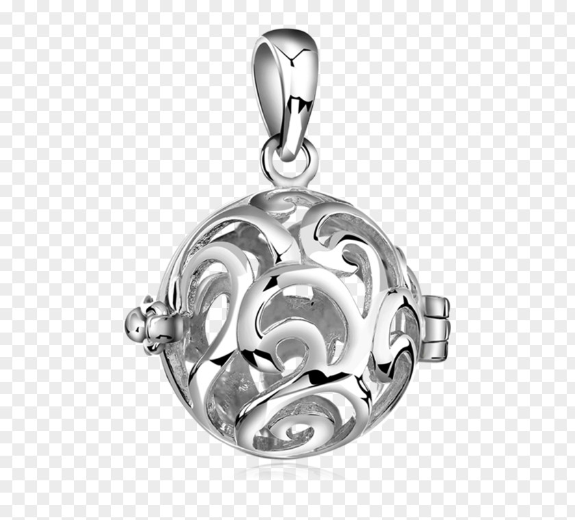 Silver Locket Pomander Jewellery Charms & Pendants PNG