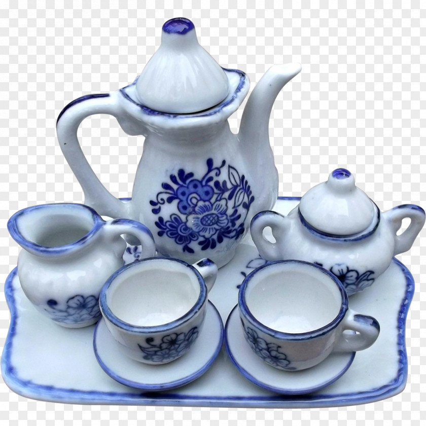 Tea Set Teapot White Porcelain PNG