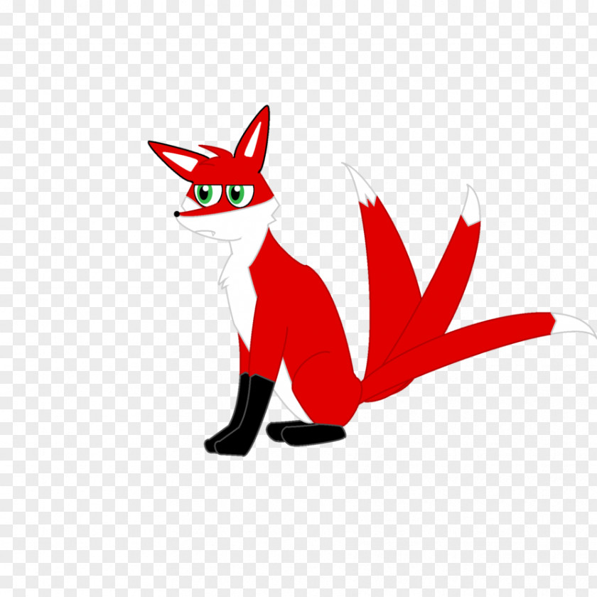 Tricky Red Fox Whiskers Tail Cat PNG