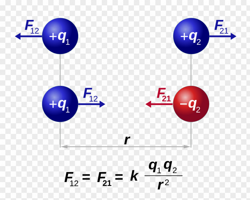 Force Type Coulomb's Law Electric Charge Electrostatics PNG