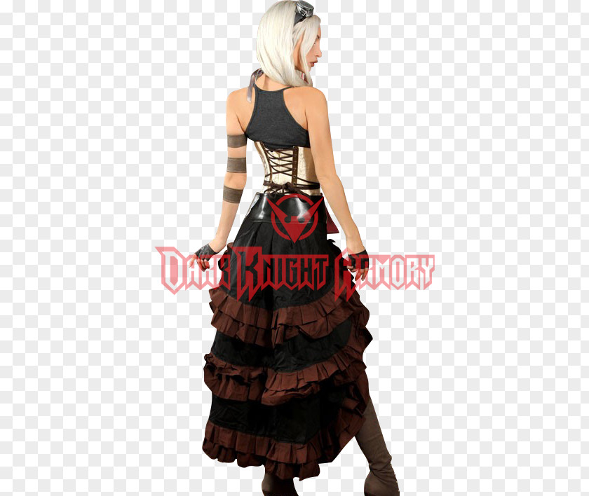 Monocle Steampunk Fashion Cocktail Dress Skirt Gothic PNG