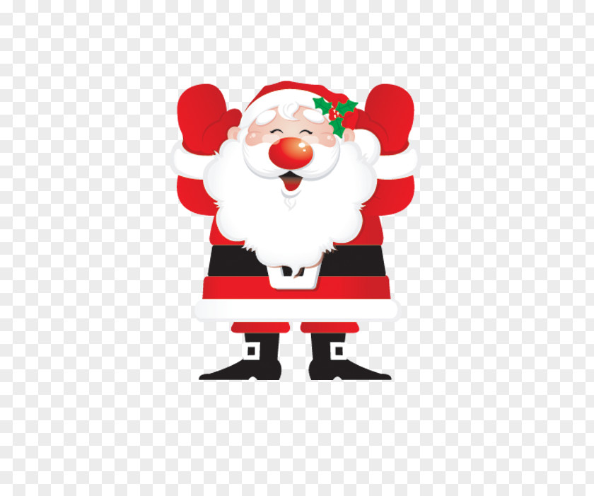 Smiling Santa Claus Reindeer Clip Art PNG