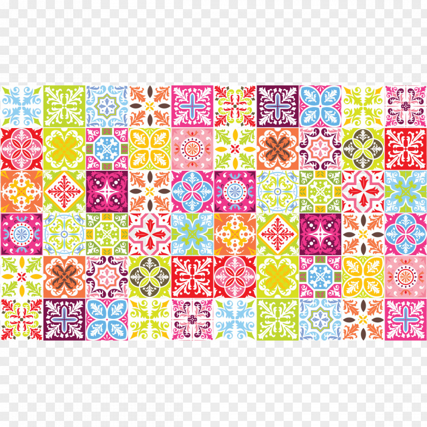 Fleurs Arabesques Sticker Carrelage Tile Adhesive Wall Decal PNG