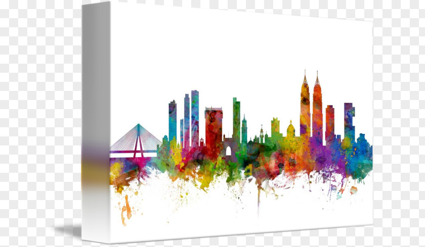 India Skyline Mumbai Canvas Print Art PNG