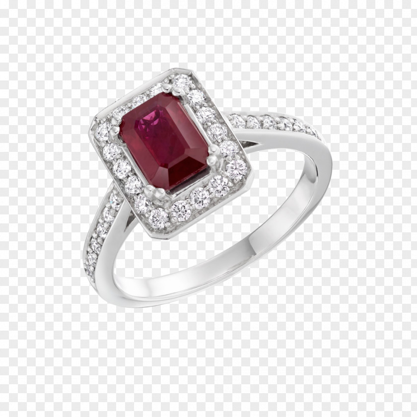 Ruby Engagement Ring Wedding Diamond PNG