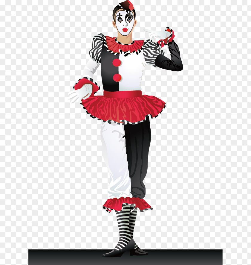 Clown Joker Harlequin Pierrot Costume PNG
