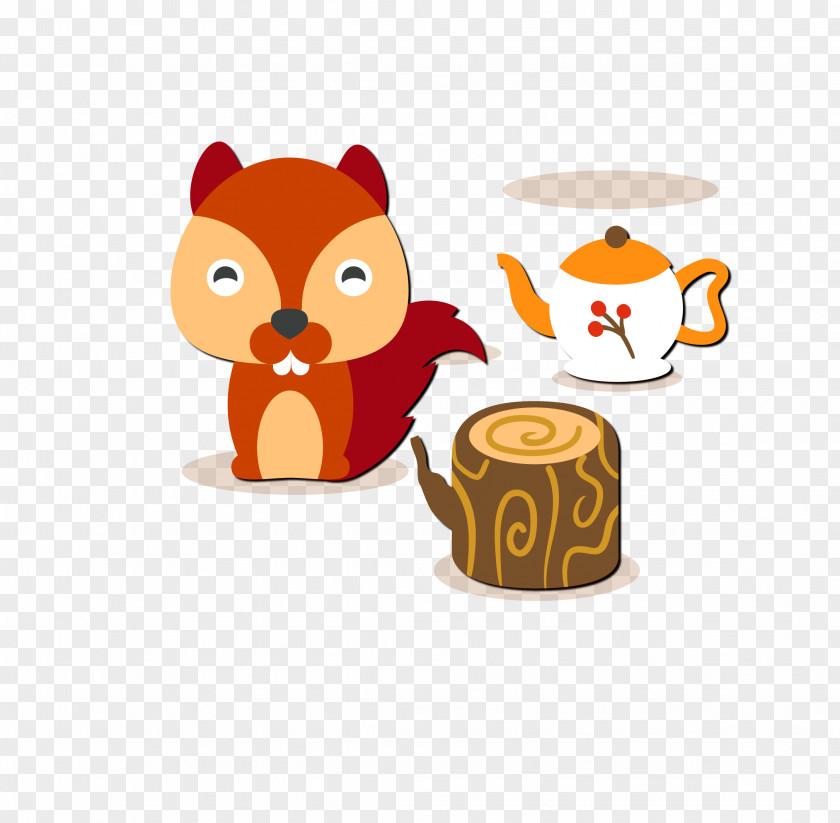 Cute Fox Kettle Autumn Euclidean Vector Rain Icon PNG