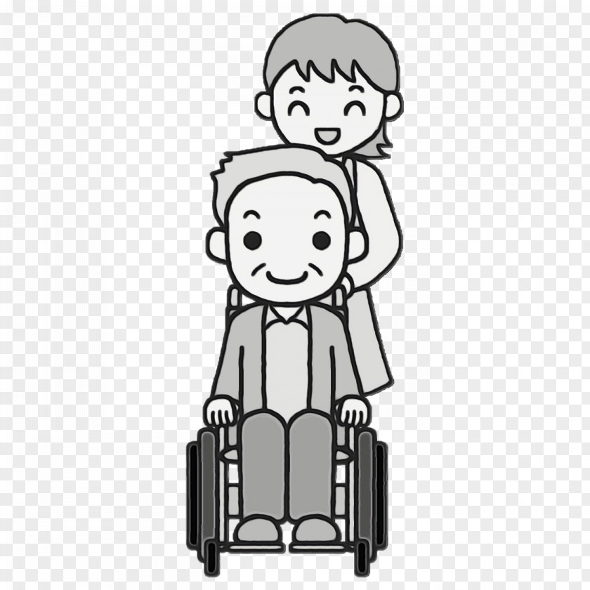 Old Age Health Care Aged Caregiver Wheelchair PNG