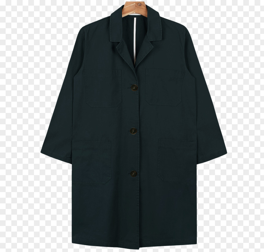 Coat Pocket Overcoat Black M PNG