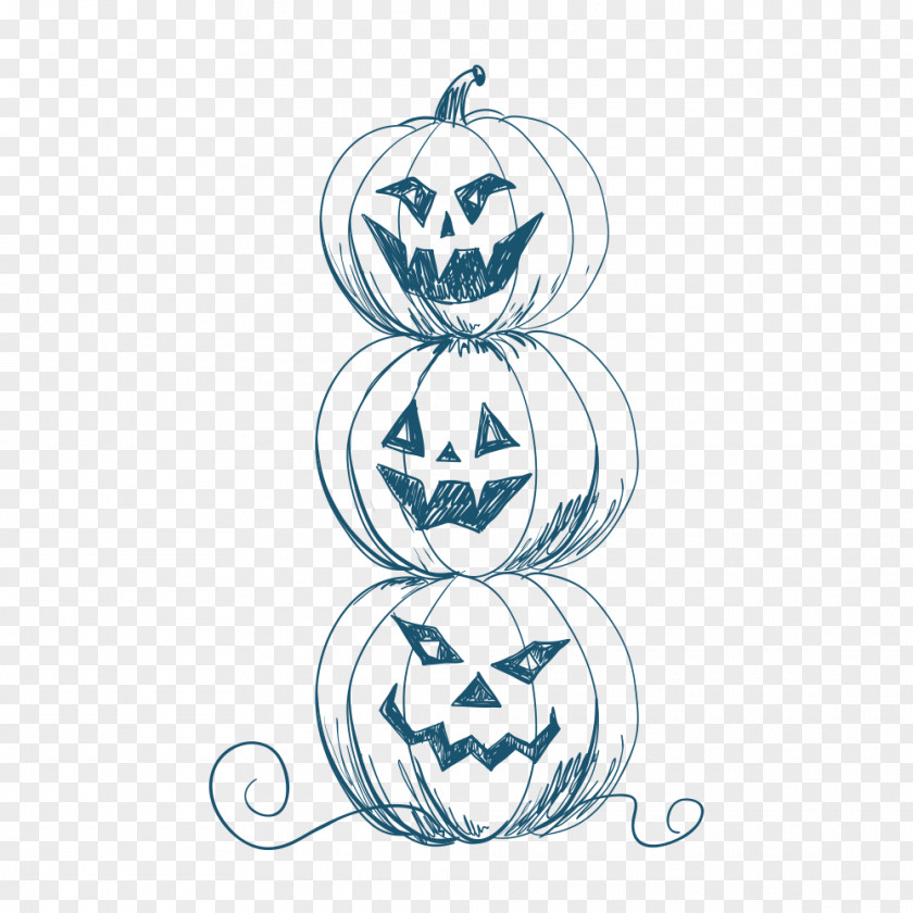 Pumpkins Stacked Together Halloween Photography Ghost Illustration PNG