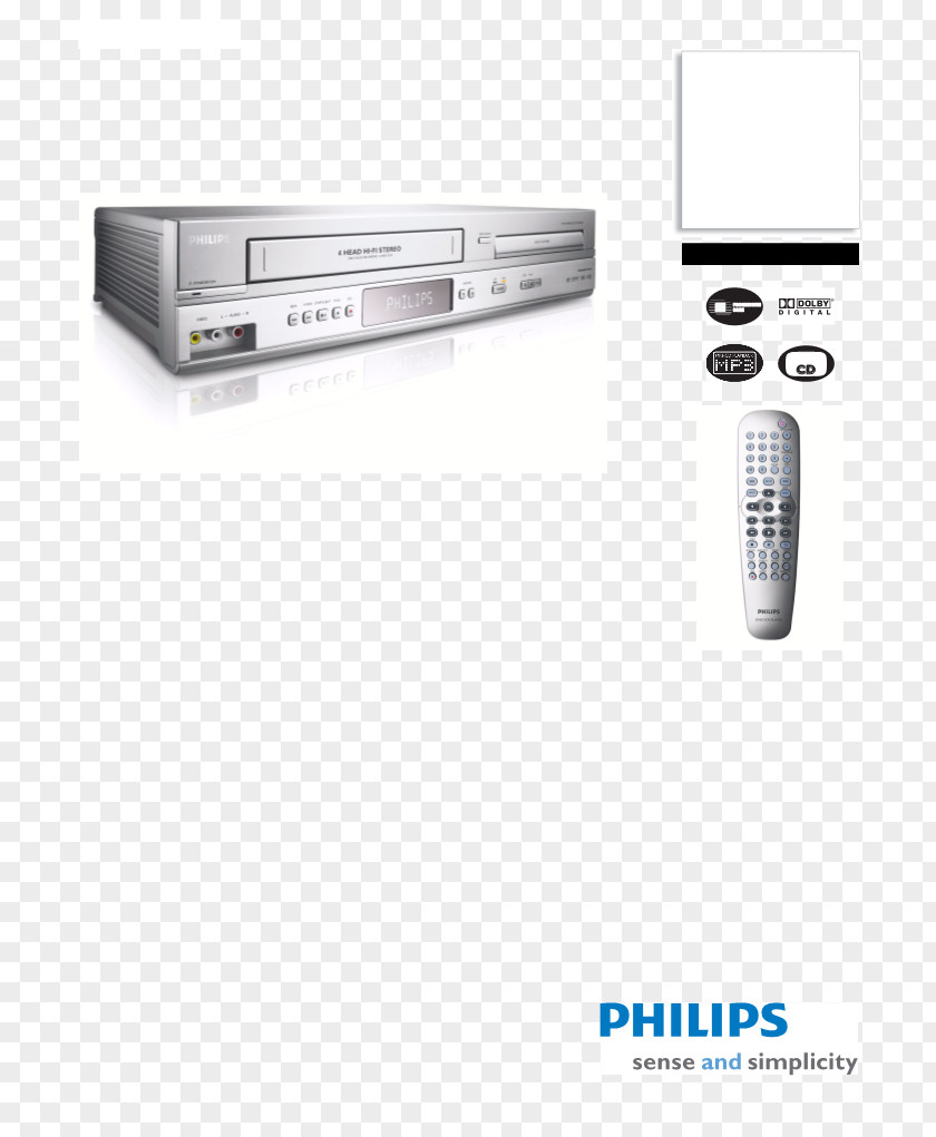 Dvd Electronics VCR/DVD Combo Philips Television Unit PNG