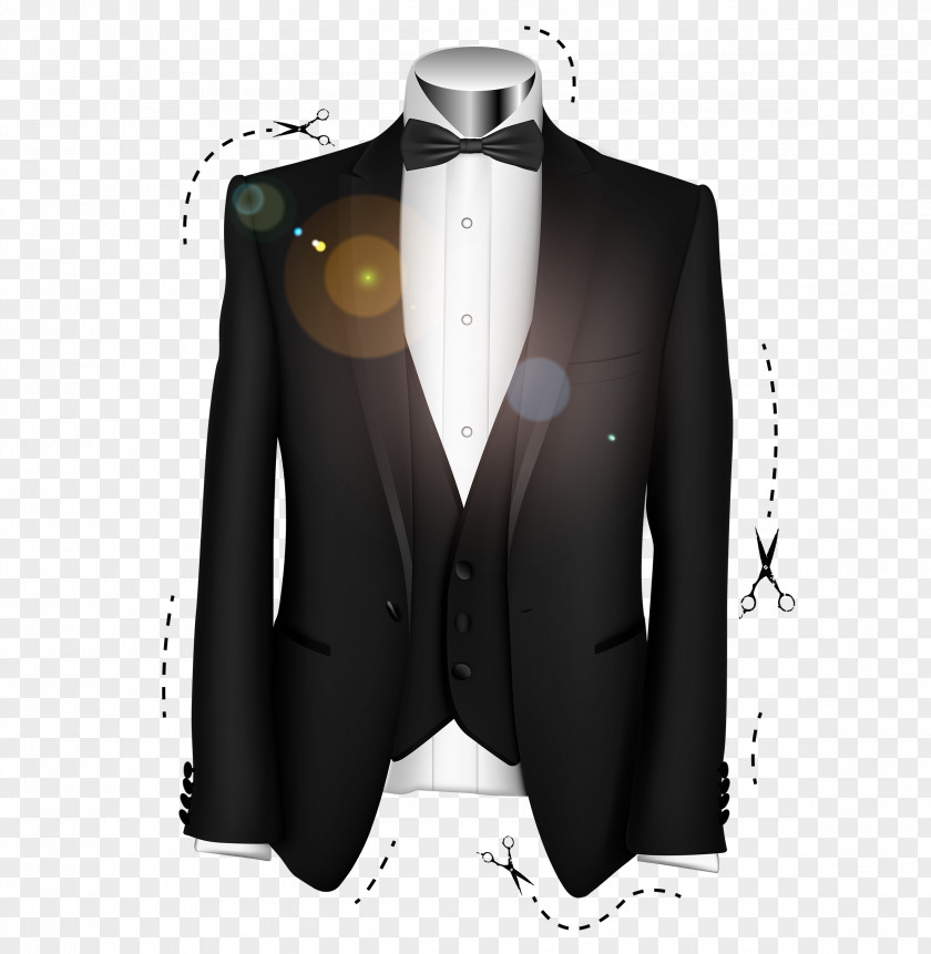 Black Groom Suit Tuxedo Formal Wear Bow Tie PNG