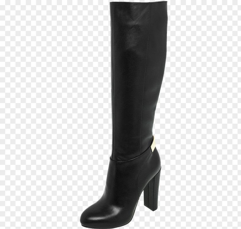 Black Shoes Knee-high Boot PNG