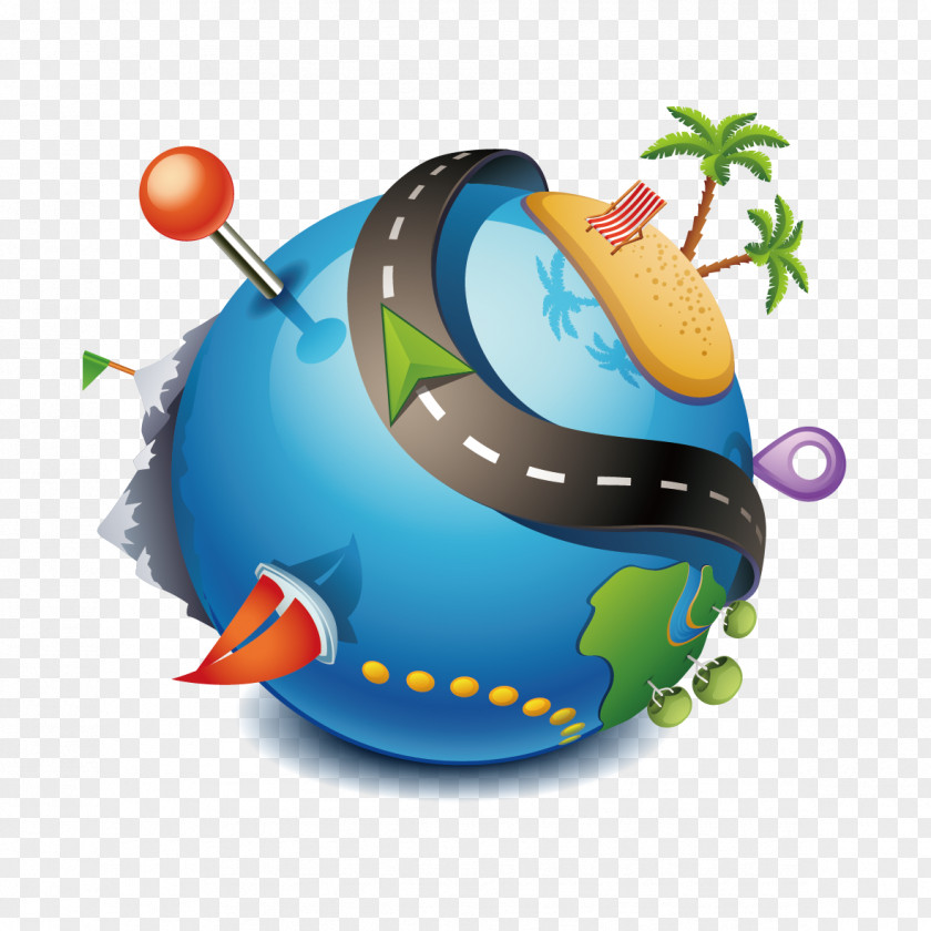 Global Vacation Travel Package Tour Agent Icon PNG