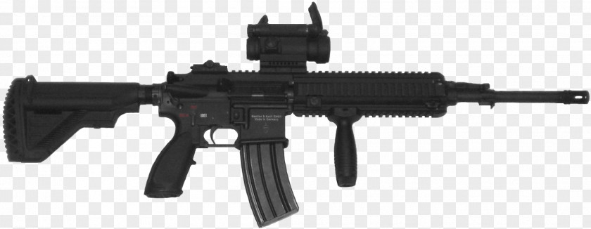 Heckler & Koch HK416 M4 Carbine Weapon PNG carbine Weapon, Assault Rifle , black AK 47 with scope illustration clipart PNG
