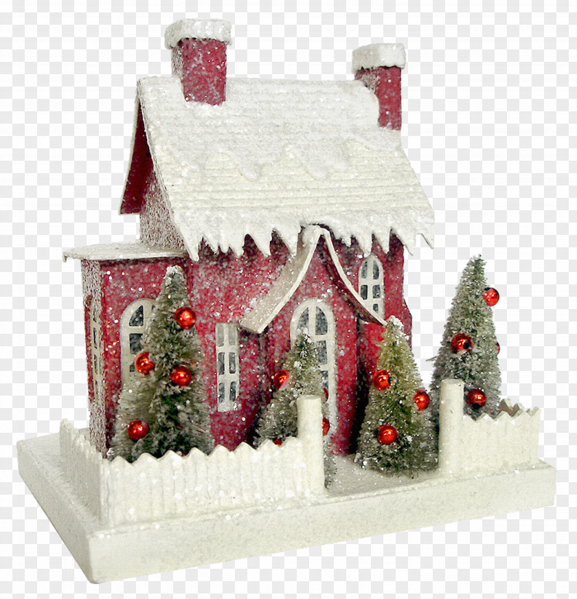 House Gingerbread Christmas Day Village Decoration PNG